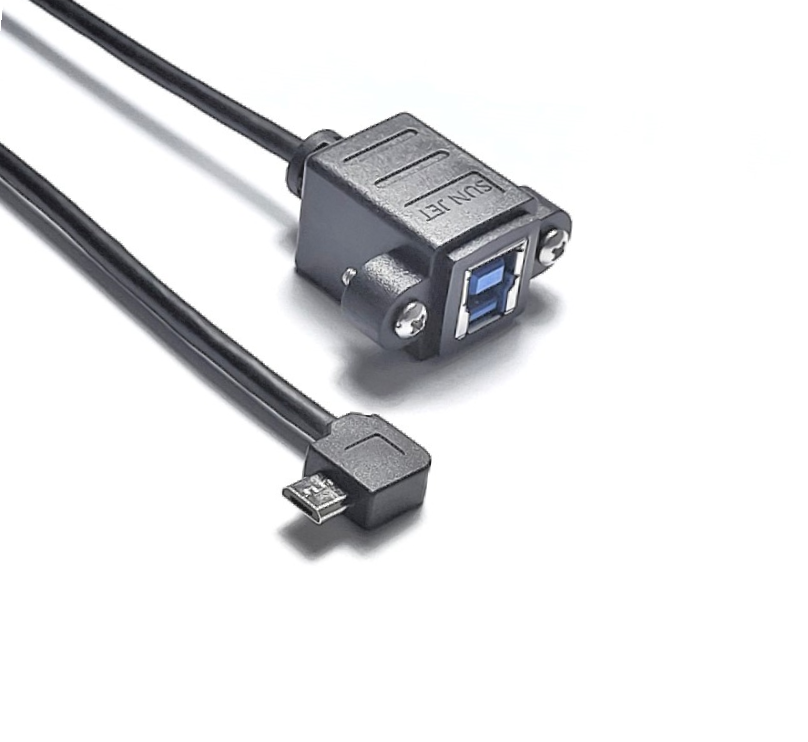 USB 3.0-B(F) to Micro USB 2.0 (M) R/A